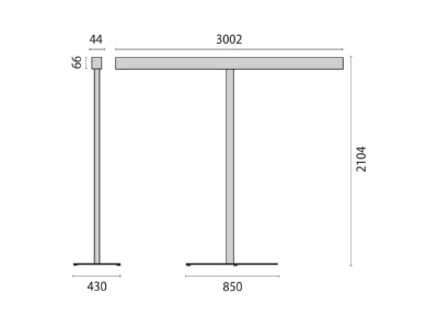 Dimensional drawing Performance in Light 3115663 Floor lamp LED exchangeable black
