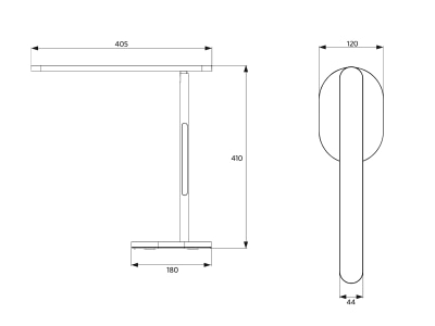 Mazeichnung Opple Lighting Desk Le 523003011600 LED Tischleuchte 830 840 850 Desk Le523003011600