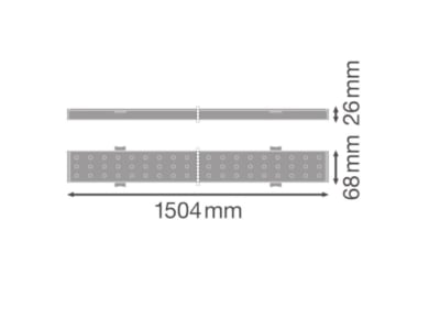 Dimensional drawing Ledvance TRU U VP73W840NCLPS LED universal device carrier 840  ML
