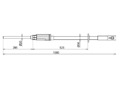 Dimensional drawing 1 DEHN PHE3 10 S Voltage detector  HV systems 
