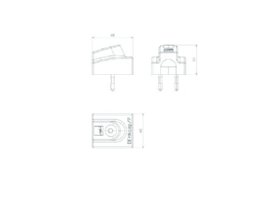 Dimensional drawing 1 Dehn SAG DCA P HR Fixed High voltage detection system
