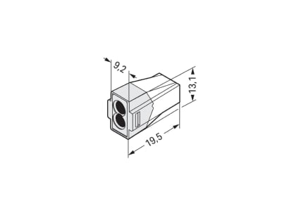 Mazeichnung WAGO 773 602 Dosenklemme 4qmm  2 Leiter