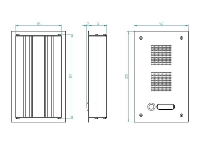 Mazeichnung Grothe TS 788 1 1 Tuerstation V2A einreihig