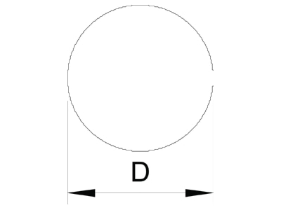 Mazeichnung 2 OBO RD 10 V4A 20m Rundleiter 20m Ring