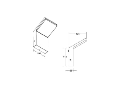 Dimensional drawing Brumberg 65123103 Ceiling  wall luminaire