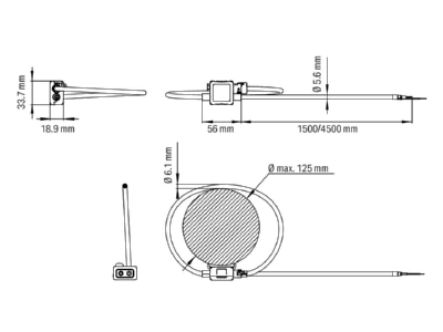 Dimensional drawing WAGO 855 9150 2000 1251 Amperage measuring transformer