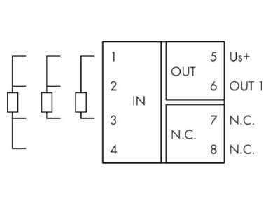 Circuit diagram WAGO 857 815 Temperature transmitter
