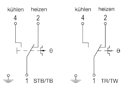 Wiring plan Alre it RTKSA 010 200 Contact thermostat
