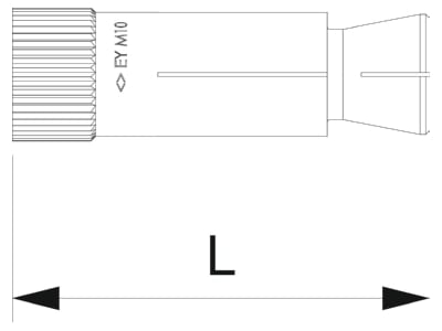 Mazeichnung 1 OBO Easy M8 Hohldeckenanker