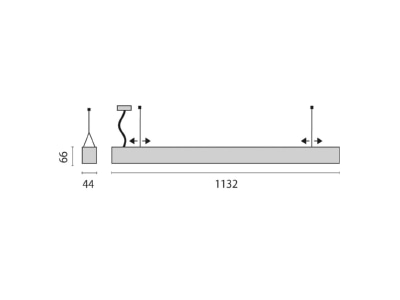 Dimensional drawing Performance in Light 3113760 Pendant luminaire 1x37W LED exchangeable