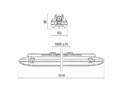Maßzeichnung Performance in Light 3114700 LED Industrieleuchte 4000K
