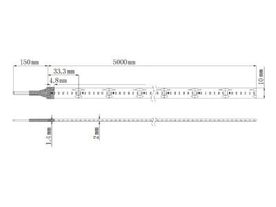 Mazeichnung Barthelme 51540128 LED Streifen 5m 24V 2700K IP54