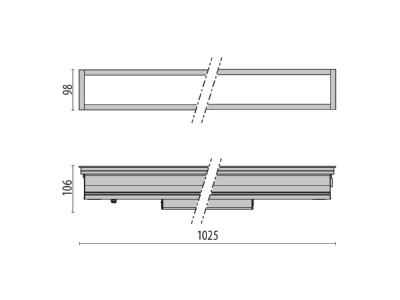 Dimensional drawing Performance in Light 305319 In ground luminaire LED exchangeable