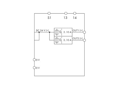 Circuit diagram WAGO 787 1662 000 054 Current monitoring relay 2   10A
