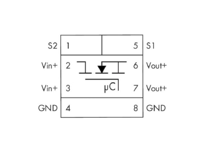 Circuit diagram WAGO 787 2861 400 000 Current monitoring relay 4A
