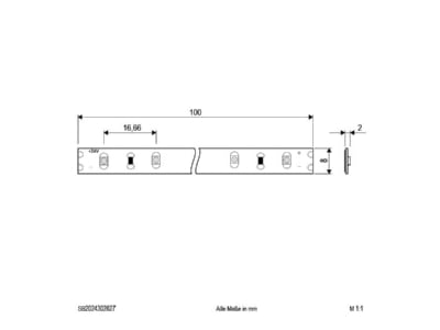 Dimensional drawing EVN SB2024302827 Light ribbon  hose  strip