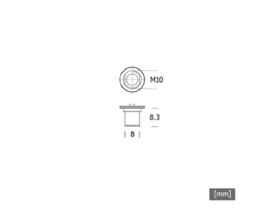 Mazeichnung LTS NEO Z LA S 9519 M10 Gewindenippel M10