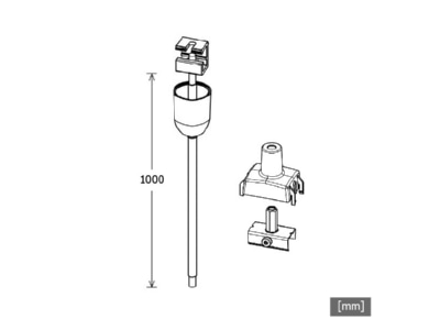 Mazeichnung LTS STAP 19 S9000P3gr Pendelrohrabhaengung grau