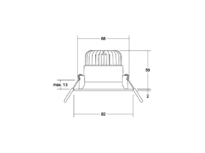 Mazeichnung Brumberg 12384683 LED Einbaudownlight