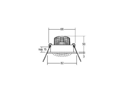 Mazeichnung Brumberg 38143083 LED Einbaustrahler 230V 3000K