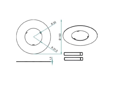 Mazeichnung Brumberg 81005080 Reduzierring Aussen Durchm  150mm