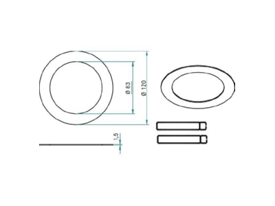 Mazeichnung Brumberg 81007150 Reduzierring Aussen Durchm  120mm