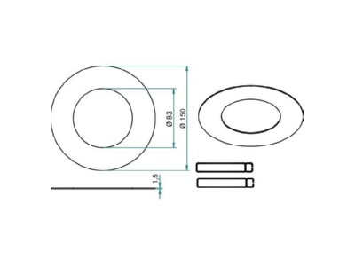 Mazeichnung Brumberg 81008020 Reduzierring Aussen Durchm  150mm