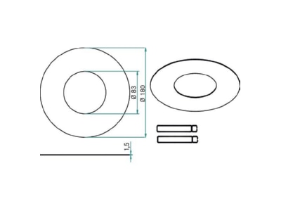 Mazeichnung Brumberg 81009150 Reduzierring Aussen Durchm  180mm