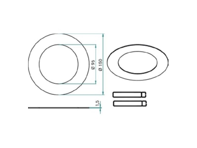 Mazeichnung Brumberg 81014070 Reduzierring Aussen Durchm  150mm