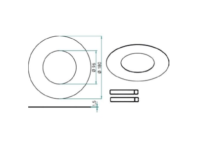Mazeichnung Brumberg 81015150 Reduzierring Aussen Durchm  180mm