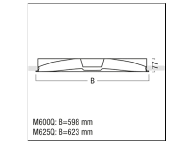 Mazeichnung Zumtobel MLevo EL  42184761 LED Einbauleuchte 4000K MLevo EL 42184761