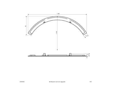 Dimensional drawing EVN AP33FR04 Decor element for luminaires