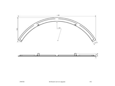 Dimensional drawing EVN AP44FR04 Decor element for luminaires