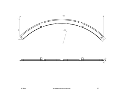 Dimensional drawing EVN AP54FR04 Decor element for luminaires