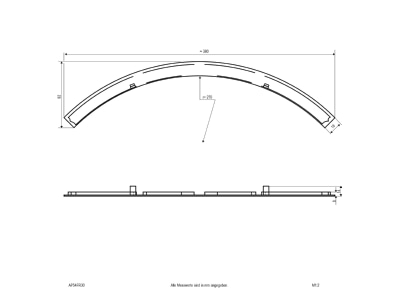 Dimensional drawing EVN AP54FR30 Decor element for luminaires