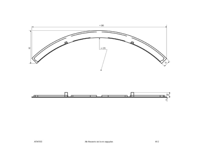 Dimensional drawing EVN AP54FR55 Decor element for luminaires