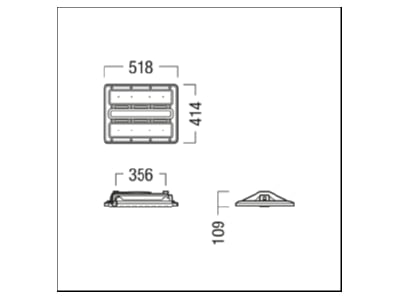 Dimensional drawing Zumtobel CR2PL M13k  42935063 High bay luminaire IP66 CR2PL M13k 42935063