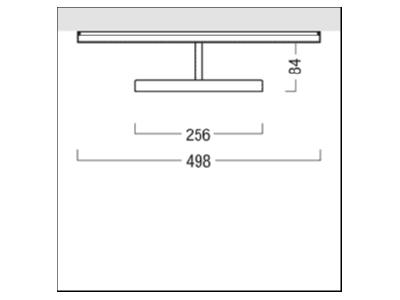 Dimensional drawing Zumtobel PURESIGN  42188785 Emergency luminaire 7 6W IP40 PURESIGN 42188785