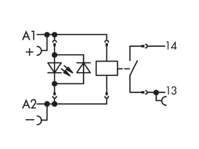 Circuit diagram WAGO 788 357 Switching relay DC 24V
