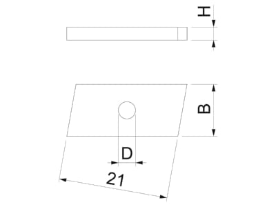 Mazeichnung 1 OBO CL27SN M4 ZL Gleitmutter M4  fuer Profilsch 