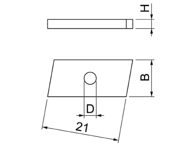 Mazeichnung 2 OBO CL27SN M4 ZL Gleitmutter M4  fuer Profilsch 