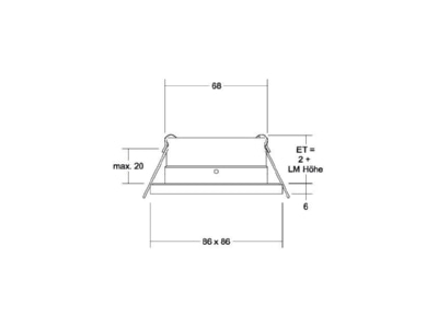 Mazeichnung Brumberg 37006070 Einbaumodul quadratisch