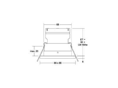 Mazeichnung Brumberg 37016420 Einbaumodul quadratisch