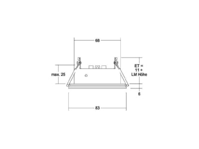 Mazeichnung Brumberg 45320080 Einbaumodul rund