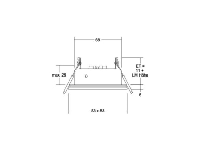 Mazeichnung Brumberg 45321070 Einbaumodul quadratisch