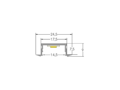 Mazeichnung Brumberg 53657080 LED Anbauprofil 2000 mm