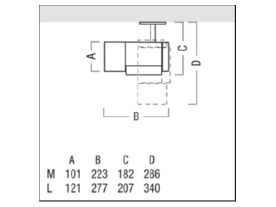 Dimensional drawing Zumtobel ARC ZF L  60715384 Downlight spot floodlight ARC ZF L 60715384