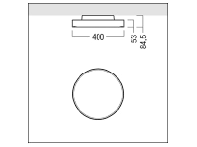 Mazeichnung Zumtobel ONDA2 D400  42186624 LED Rundleuchte 3000K ONDA2 D400 42186624