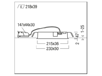 Mazeichnung Zumtobel SUI DF6  60210988 LED Einbauleuchte 3000K SUI DF6 60210988