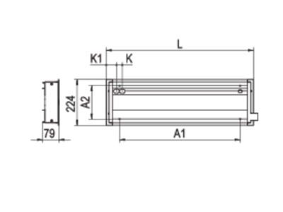 Strichzeichnung Ridi Leuchten M200 E160  0827970 LED Einbauleuchte 840  weiss M200 E160 0827970